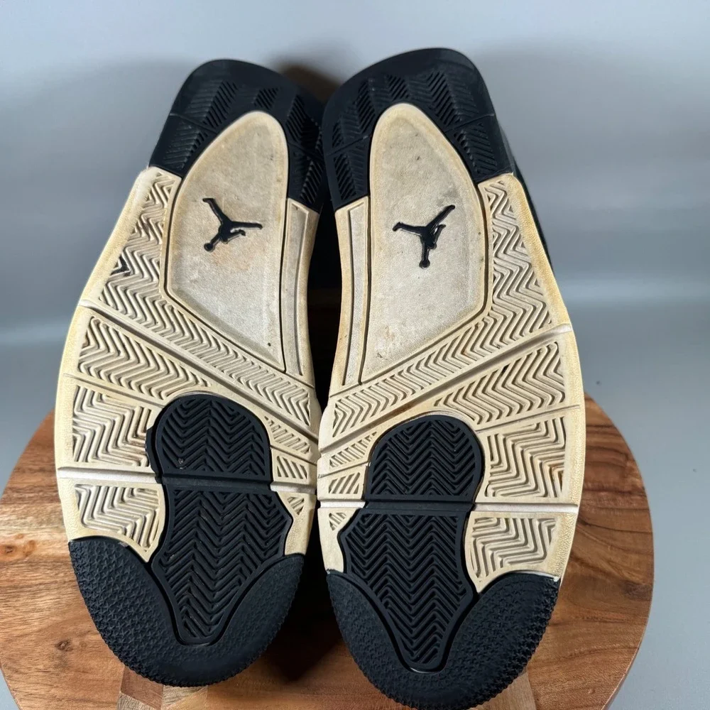 Air Jordan 4 Retro Royalty Black Metallic Gold Men's‎ Size 14 CU1106 070